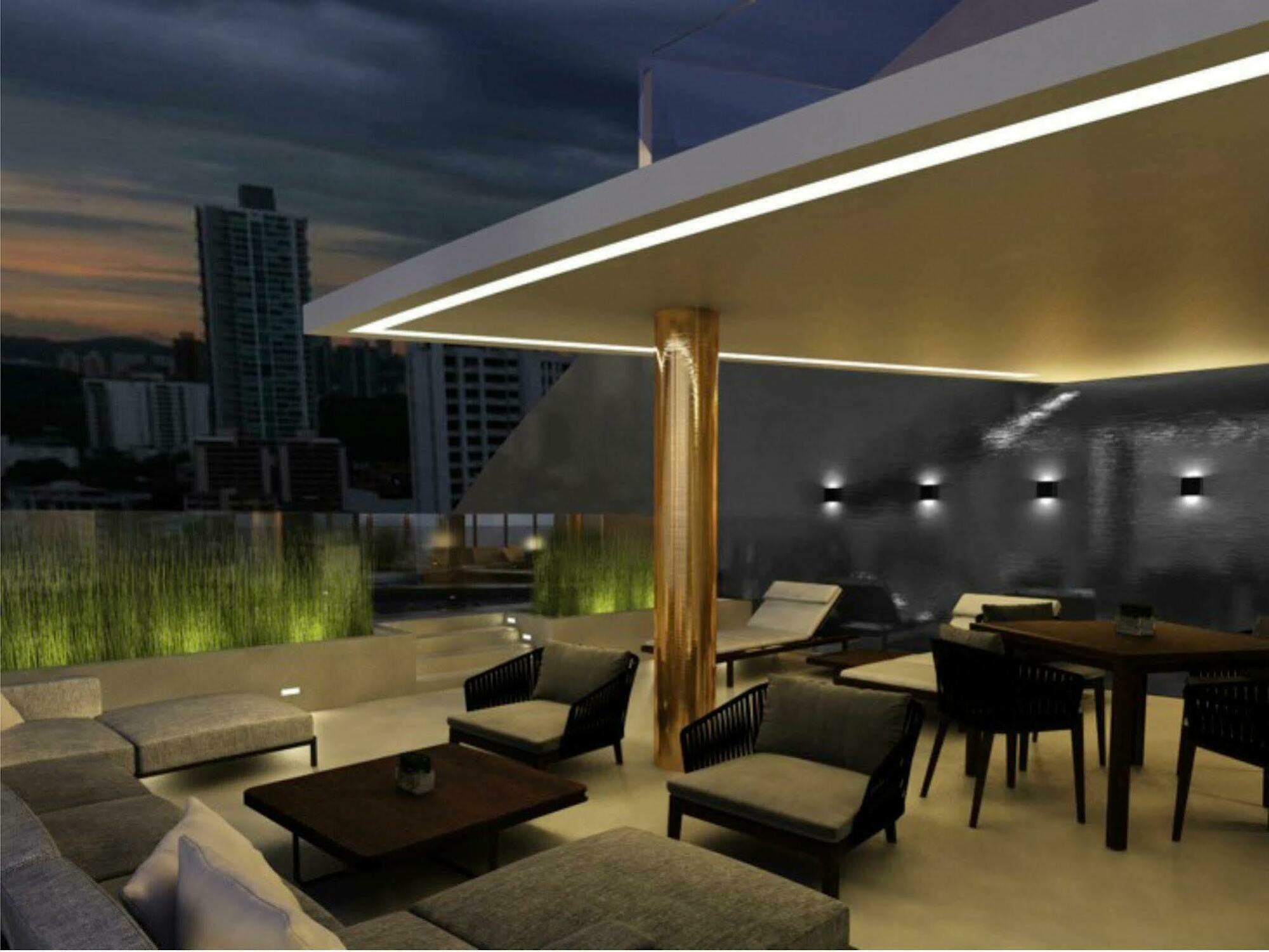Hotel Las Americas Golden Tower Panama Dış mekan fotoğraf 3D rendering of a rooftop terrace